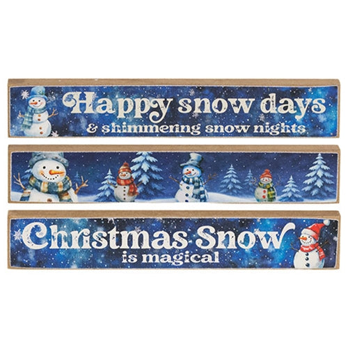 Midnight Snowmen Mini Stick - 3 Asstd.
