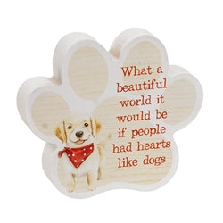 Dear Santa Wooden Pawprint Sitter - 4 Asstd.