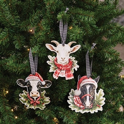 Baah La La La Farm Animal Ornament - 3  Asstd.