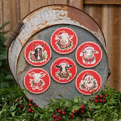 Down on the Farm Round Magnet - 6 Asstd.