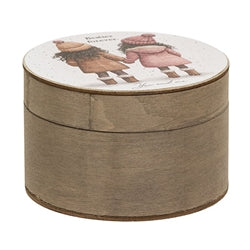Besties Forever Round Wooden Hinged Box - 3 Asstd.