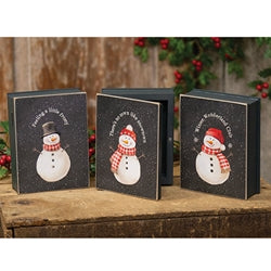 Winter's Night Snowman Book Box - 3 Asstd.