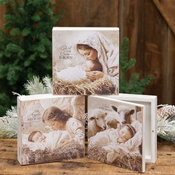 Nativity Portrait Hinged Box - 3 Asstd.