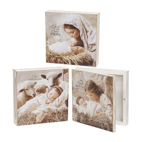 Nativity Portrait Hinged Box - 3 Asstd.