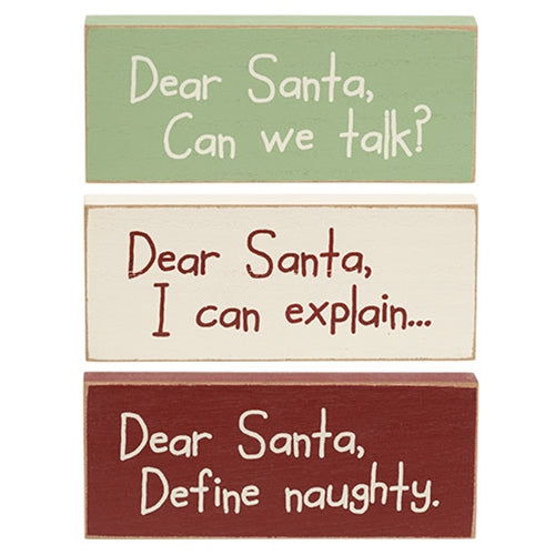 Dear Santa Rectangle Block - 3 Asstd.