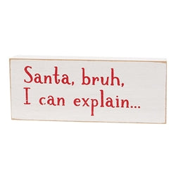 Santa Bruh Rectangle Block - 3 Asstd.