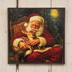 Santa & Fawn Canvas