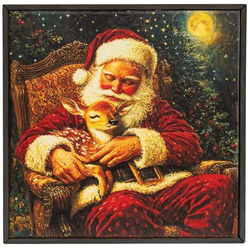 Santa & Fawn Canvas