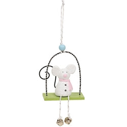 Pastel Sugar Plum Mouse Ornament - 3 Asstd.