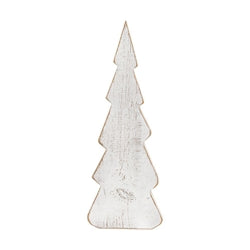 3/Set - Rustic White Wooden Christmas Tree Sitters