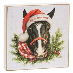 Happy Hogidays 4" Square Block - 3 Asstd.