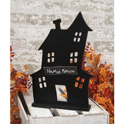 Black Wooden Primitive Haunted Mansion