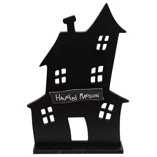 Black Wooden Primitive Haunted Mansion