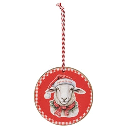 Down on the Farm Round Ornament - 6 Asstd.