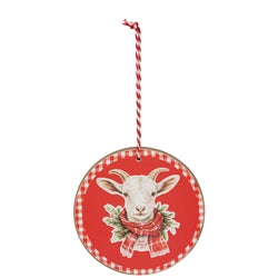 Down on the Farm Round Ornament - 6 Asstd.