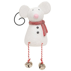Holly Jolly Sugar Plum Jingle Leg Resin Mouse - 3 Asstd.