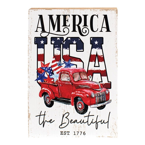 America the Beautiful Truck Shelf Sitter Block