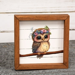 Baby Girl Owl Shadowbox Frame