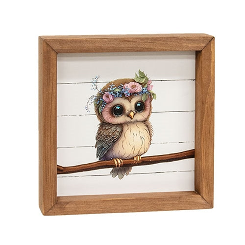 Baby Girl Owl Shadowbox Frame