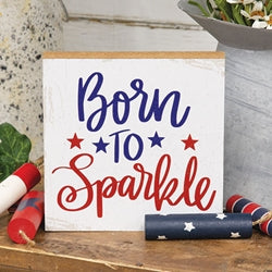 Born to Sparkle Block - 6" Sq.
