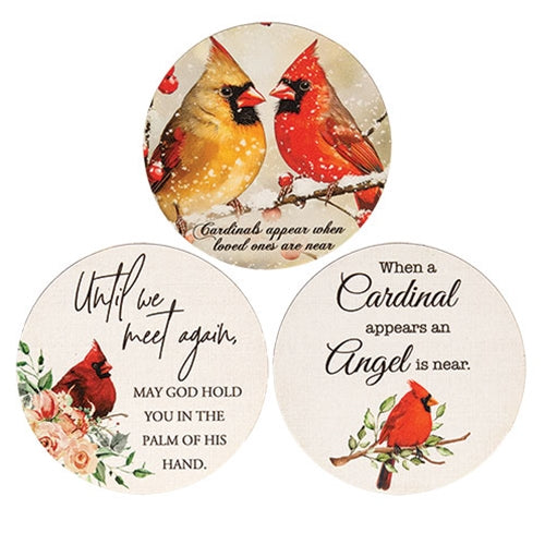 Cardinals Appear Round Magnet - 3 Asstd.