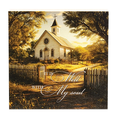 It Is Well With My Soul Block - 6" Sq.