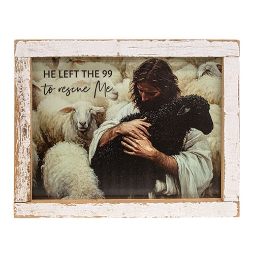 To Rescue Me Distressed White Frame - 17.75" x 13.75"
