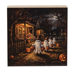 Spooky Friends Night Out Block - 3" Sq. - 3 Asstd.