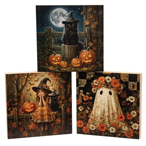Thoughts of Halloween Block - 5" Sq. - 3 Asstd.