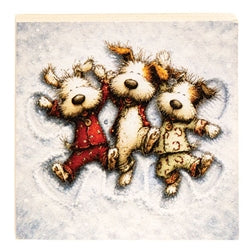 Snow Pups Block - 3" Sq. - 3 Asstd.