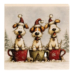 Snow Pups Block - 3" Sq. - 3 Asstd.