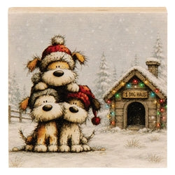 Snow Pups Block - 3" Sq. - 3 Asstd.