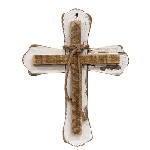 Distressed Layered Wooden Cross