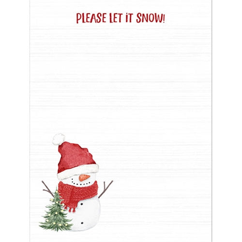 Please Let It Snow! Snowman Notepad – Primitive Renditions