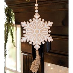 *Stellar Snowflake Wood Ornament