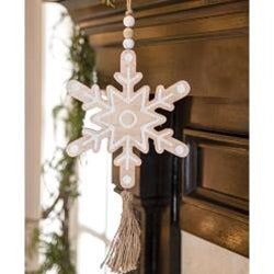 *Cutout Snowflake Wood Ornament
