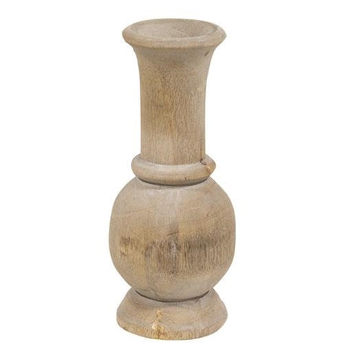 Wooden Tapered Vase 6.5"