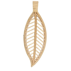 Natural Wood Laurel Leaf Wall Hanger - 17"