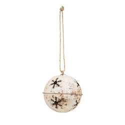 Gleaming Distressed Metal Snowflake Jingle Bell - 3.5" - 3 Asstd.