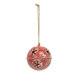 Gleaming Distressed Metal Snowflake Jingle Bell - 3.5" - 3 Asstd.