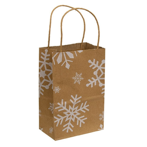 Snowflakes Gift Bag - 5"x3"x8"