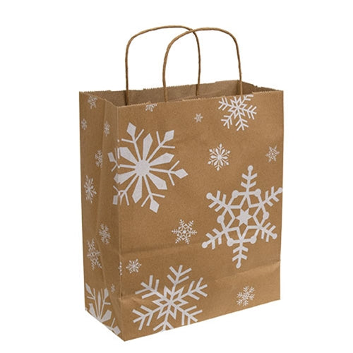 Snowflakes Gift Bag - 8"x5"x10"