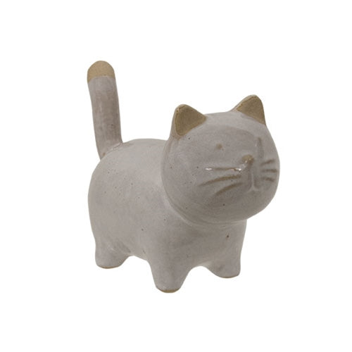 Stoneware Standing Cat - 3.25"H