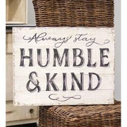 Humble & Kind Distressed Wood Sign
