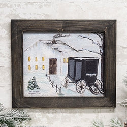 Home From Church Textured Framed Print - 10x8