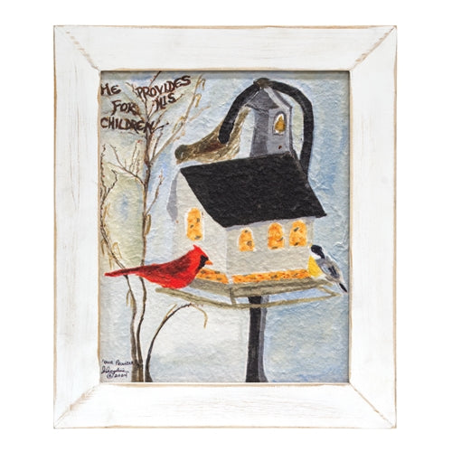 He Provides For His Children Textured Framed Print - 8x10