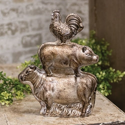 Resin Stacked Farm Animal Chocolate Mold - 10.75" H