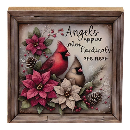 Cardinals Appear Square Block - 6" Sq.