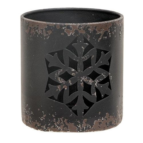 3/Set Distressed Metal Snowflake Buckets