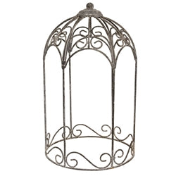 Metal Ornate Birdcage Planter